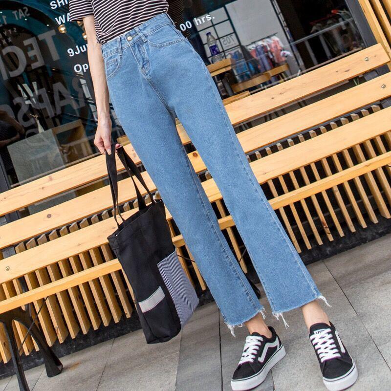 Loose Slim Burrs High Waist Straight Jeans Women Casual Denim Ankle-Length Pants Streetwear Cowboy Trousers Korean Fashion, Dark blue
Loose Slim Burrs High Waist Straight Jeans Women Casual Denim Ankle-Length Pants Streetwear Cowboy Trousers Korean Fashion, Dark blue