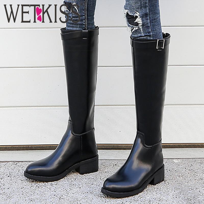 WETKISS Knee High Boots Women Motorcycle Boot Female Thick Heels Shoes Ladies Round Toe Buckle Shoes Winter 2020 Plus Size 431, Black short plush
WETKISS Knee High Boots Women Motorcycle Boot Female Thick Heels Shoes Ladies Round Toe Buckle Shoes Winter 2020 Plus Size 431, Black short plush