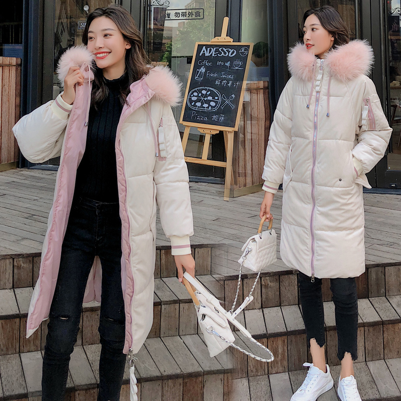 winter women's clothing new fashion long parka feminine coat velvet female winter jacket parka woman Fur collar coat 201201