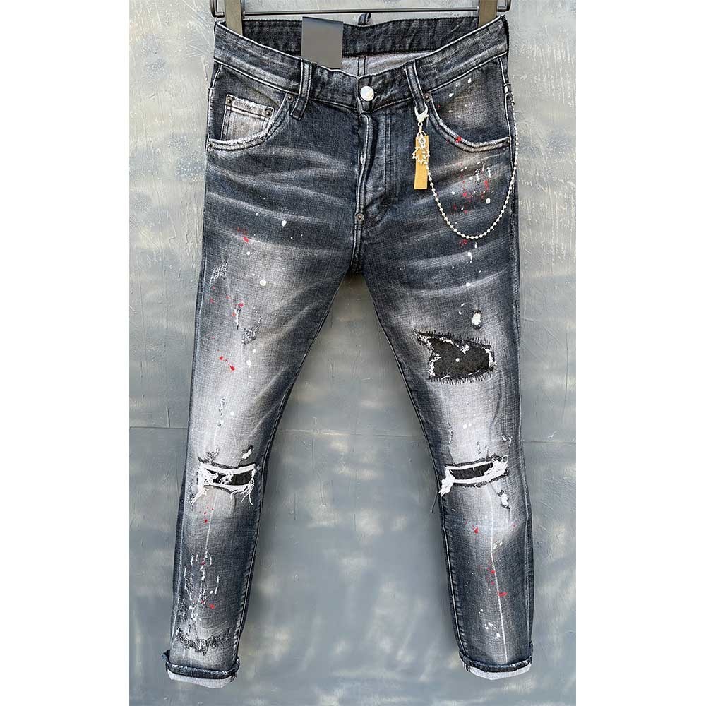 Mens Rips Stretch Black Jeans Fashion Slim Fit Washed Motocycle Denim Pants Panelled Hip HOP Trousers J6F7, Blue
Mens Rips Stretch Black Jeans Fashion Slim Fit Washed Motocycle Denim Pants Panelled Hip HOP Trousers J6F7, Blue