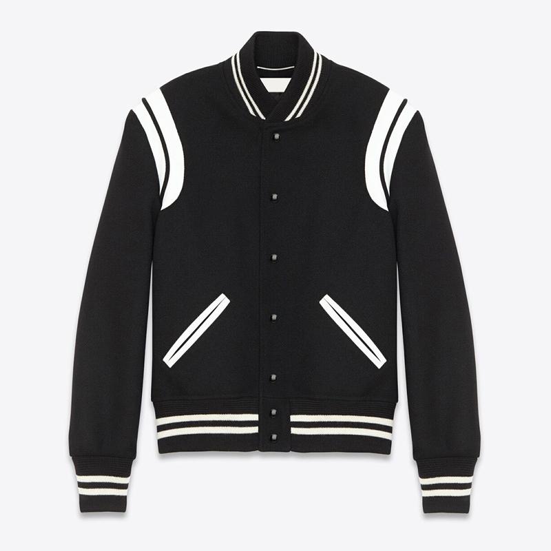hot sell 20FW Color Matching Splicing PU Baseball Jacket Stripes Spring Autumn Zipper Jacket Outdoor Men Women High Street Outwear, Black
hot sell 20FW Color Matching Splicing PU Baseball Jacket Stripes Spring Autumn Zipper Jacket Outdoor Men Women High Street Outwear, Black