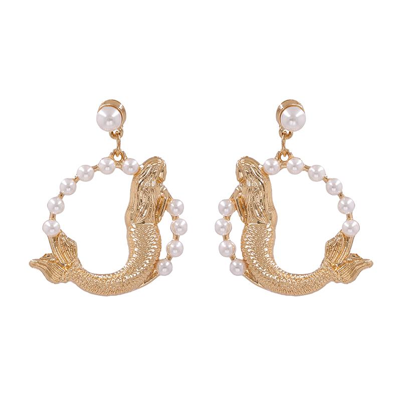 Dangle & Chandelier Large Round Fish Earrings Women Maxi Statement Pearl Golden Metal Circle Handmade Wedding Jewelry Accessories, Silver
Dangle & Chandelier Large Round Fish Earrings Women Maxi Statement Pearl Golden Metal Circle Handmade Wedding Jewelry Accessories, Silver