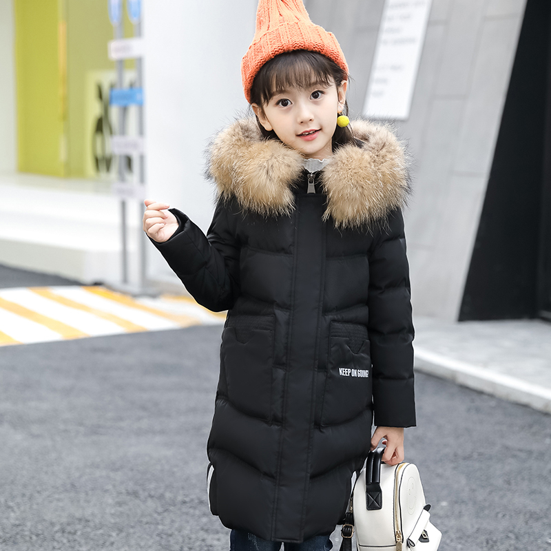 Teens Girls Padded Fur Jacket Winter Coat Children Kids Outerwear Teenager Warm Parkas Parks for Girls 4 5 6 8 9 10 12 Years 201102