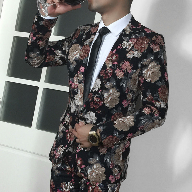 2020 new tide restoring ancient ways floral printed suit sends a set of matching trousers simple tie, Green
2020 new tide restoring ancient ways floral printed suit sends a set of matching trousers simple tie, Green