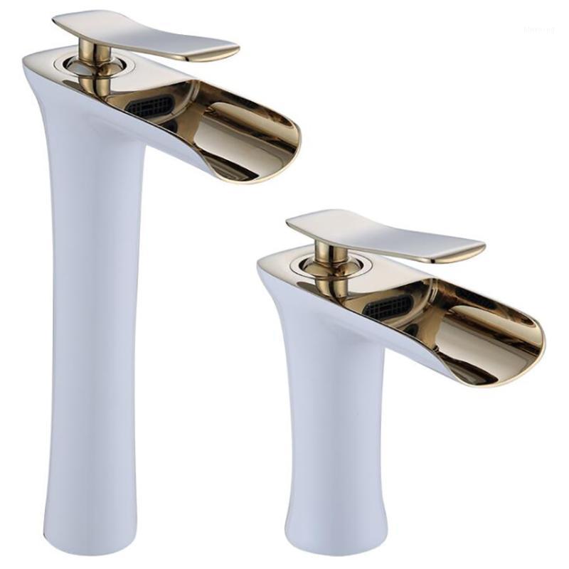 Waterfall Spout Hot and Cold Wash Basin Faucet with Hoses, Copper Single Hole Single Handle Bathroom Basin Faucet, White, Black1
Waterfall Spout Hot and Cold Wash Basin Faucet with Hoses, Copper Single Hole Single Handle Bathroom Basin Faucet, White, Black1