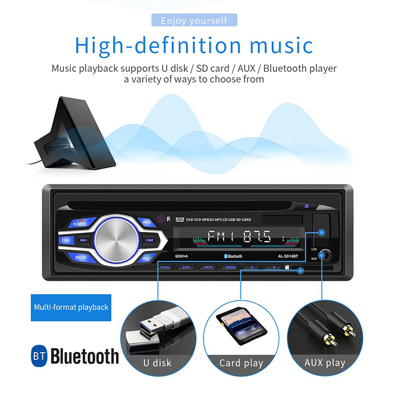 Bluetooth Autoradio Car Stereo Radio FM Aux Input Receiver 12V In-dash 1 din Auto MP3 Multimedia Player Support SD USB
Bluetooth Autoradio Car Stereo Radio FM Aux Input Receiver 12V In-dash 1 din Auto MP3 Multimedia Player Support SD USB