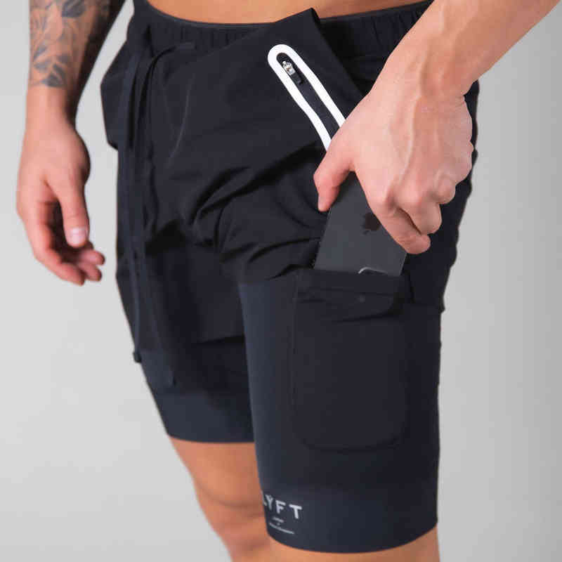 Sweatpants Male LYFT Shorts Muscular Fitness brothers Trendy summer running training breathable Stretch casual pants Y220305