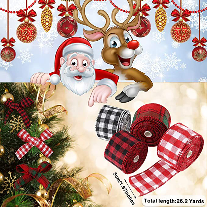 6m Buffalo Ribbon Christmas Plaid Burlap Ribbon Red Black White Wired Edge Ribbon for DIY Wrapping Crafts Decoration DAG
6m Buffalo Ribbon Christmas Plaid Burlap Ribbon Red Black White Wired Edge Ribbon for DIY Wrapping Crafts Decoration DAG