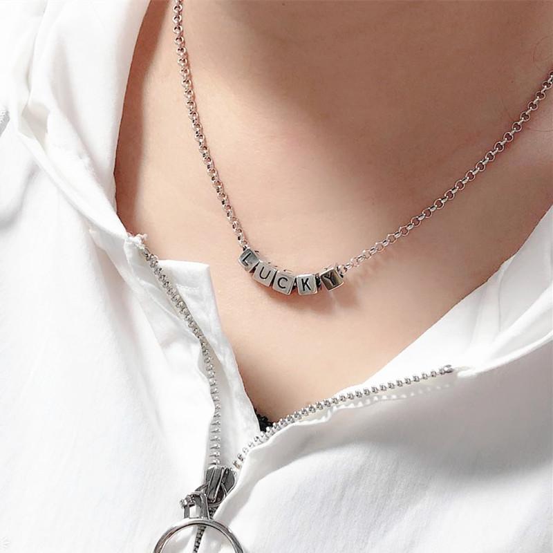 YIZIZAI Vintage Lucky Letter Thai Silver Color Fashion Necklace For Women Good Luck Jewelry Accessories
YIZIZAI Vintage Lucky Letter Thai Silver Color Fashion Necklace For Women Good Luck Jewelry Accessories