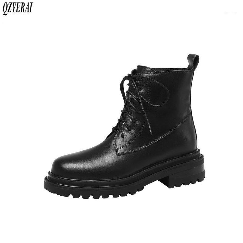 QZYERAI 2020 New winter 100% genuine leather ankle Women boots Motorcycle boots lace-up Female warm Women shoes cowhide1, Black
QZYERAI 2020 New winter 100% genuine leather ankle Women boots Motorcycle boots lace-up Female warm Women shoes cowhide1, Black