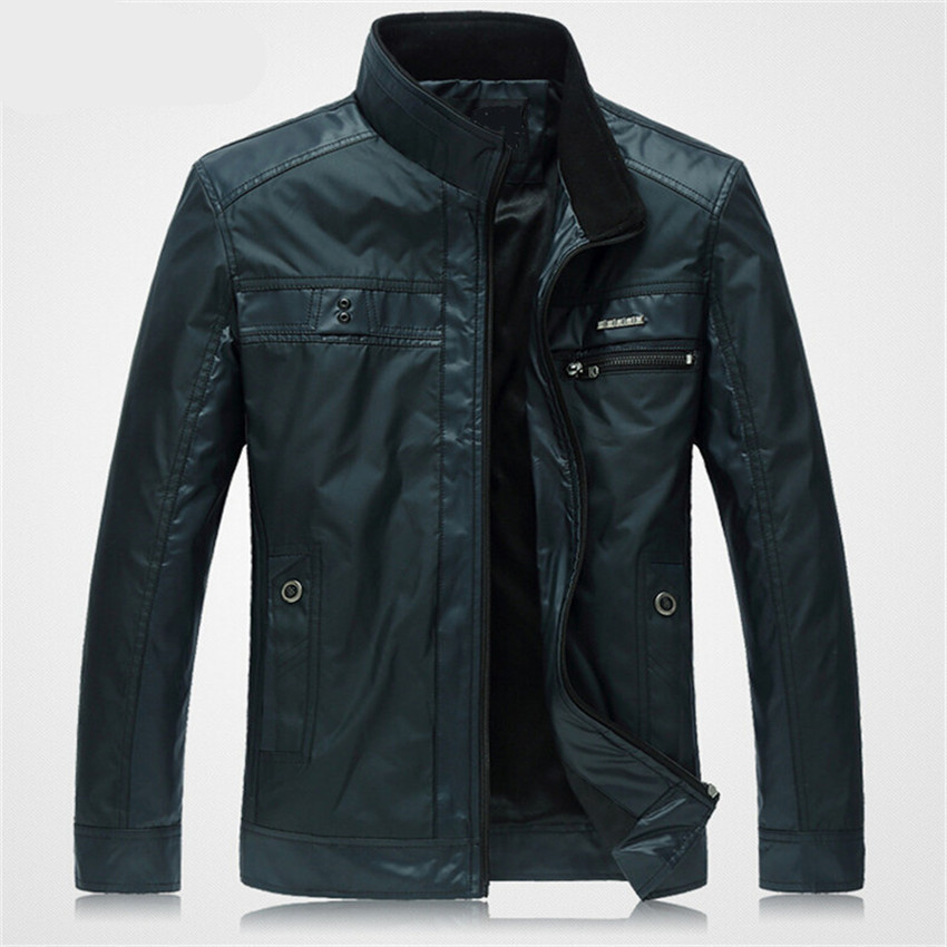 Men Jackets Spring Autumn New Leisure Men's Jacket Thin Business Men Coat 4XL Zipper Black male Casual style Stand Collar jacket T200117