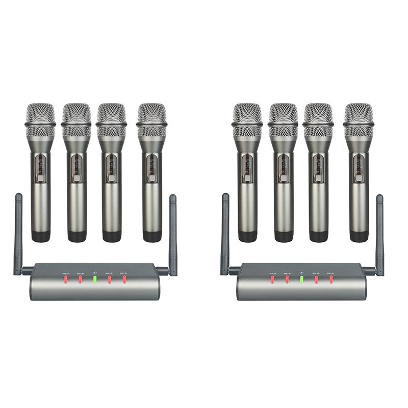 4-Channel Wireless Microphone System Quad UHF Wireless Mic 4 Handheld Mics Long Distance Fixed Frequency
4-Channel Wireless Microphone System Quad UHF Wireless Mic 4 Handheld Mics Long Distance Fixed Frequency