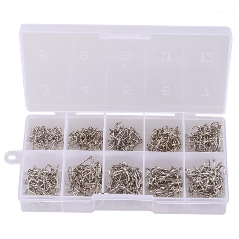 500Pcs/Box High Carbon Steel Fishing Hooks Mixed Size Jig Hook Fishing Jig1