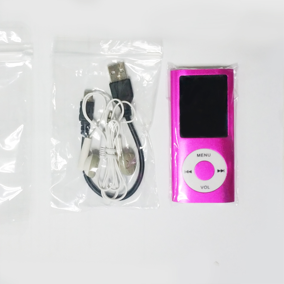 MP3 MP4 Player Slim 4TH 1.8"LCD screen 4G 8G storage built-in momery Video Radio FM Player Support 16GB 32GB Micro SD TF Card Mp4