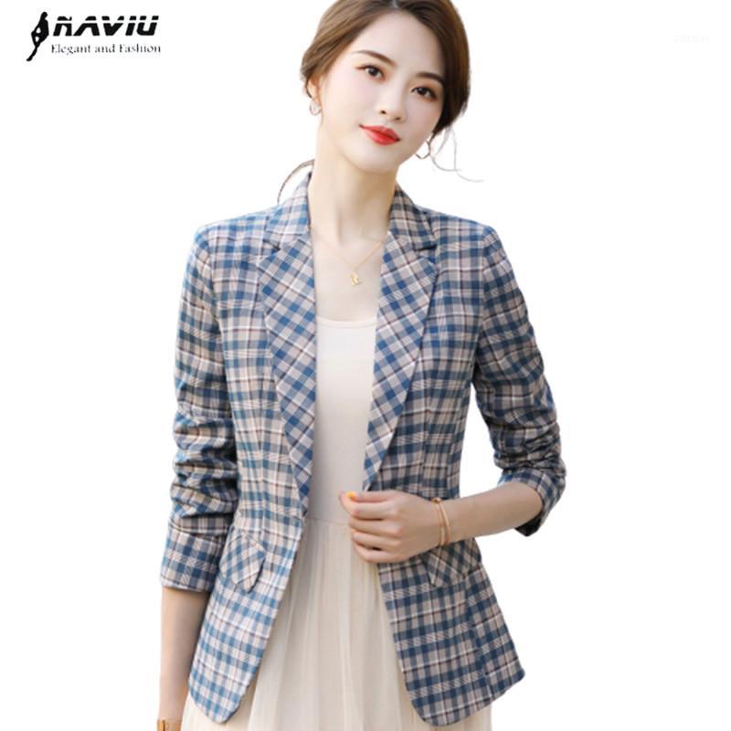 Retro plaid blazer women 2020 spring new slim fashion casual long sleeve jacket office ladies temperament work coat1, Blue plaid blazer
Retro plaid blazer women 2020 spring new slim fashion casual long sleeve jacket office ladies temperament work coat1, Blue plaid blazer
