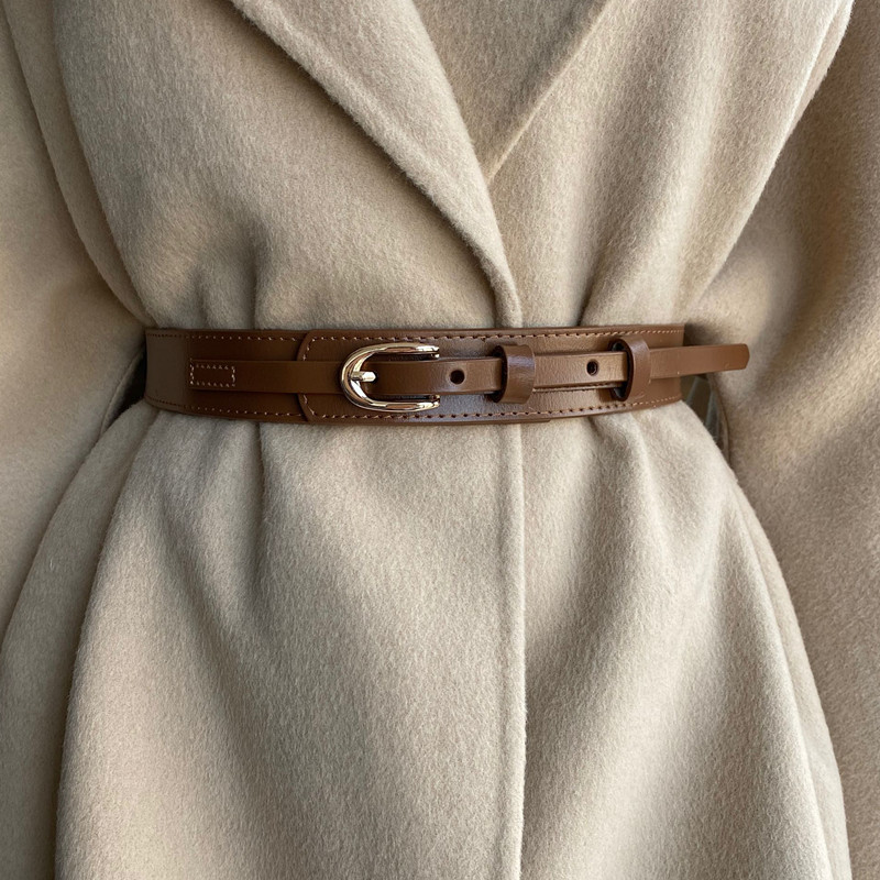 Oval Pin Buckle Leather Belt Women's Matching Skirt Dress Coat All-match Casual Pure Cowhide Decorative Belt, Black
Oval Pin Buckle Leather Belt Women's Matching Skirt Dress Coat All-match Casual Pure Cowhide Decorative Belt, Black