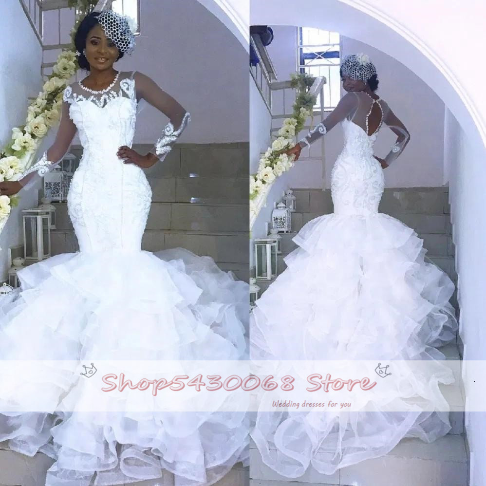 2021 New Sexy Sheer See Through African Dresses Sleeves Open Skirts on Nigerian Layers Dressed in Wedding Gowns 7PJZ, Ivory
2021 New Sexy Sheer See Through African Dresses Sleeves Open Skirts on Nigerian Layers Dressed in Wedding Gowns 7PJZ, Ivory