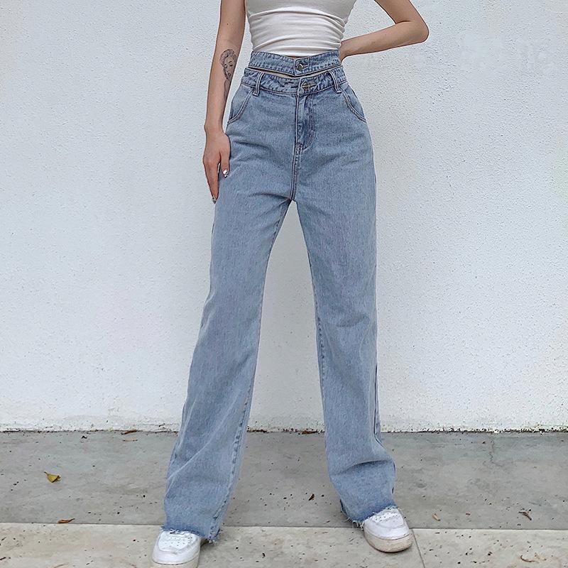 Women' Jeans Street Fashion Personality High Waist Double Waist Hollowed Out Loose Straight Jeans Pants Women 2020, Blue
Women' Jeans Street Fashion Personality High Waist Double Waist Hollowed Out Loose Straight Jeans Pants Women 2020, Blue