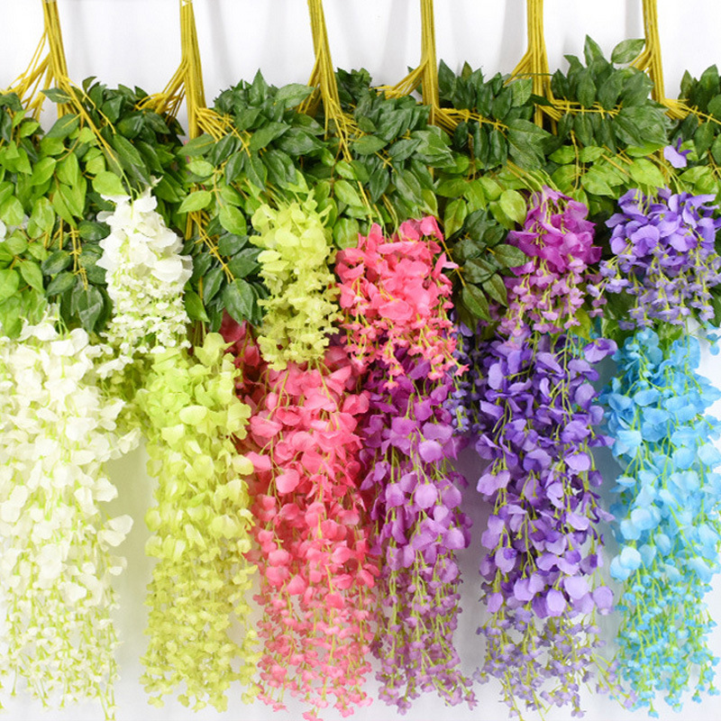 7 Colors Elegant Artificial Silk Flower Wisteria Flower Vine Rattan For Home Garden Party Wedding Decoration 10cm Available, Pink
7 Colors Elegant Artificial Silk Flower Wisteria Flower Vine Rattan For Home Garden Party Wedding Decoration 10cm Available, Pink
