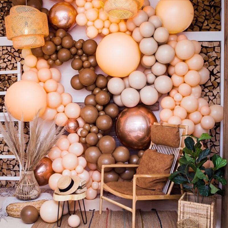 108pcs Retro Coffee Brown Balloons Blush Wedding Arch Happy Birthday Party Baby Shower Decoration Supplies
108pcs Retro Coffee Brown Balloons Blush Wedding Arch Happy Birthday Party Baby Shower Decoration Supplies