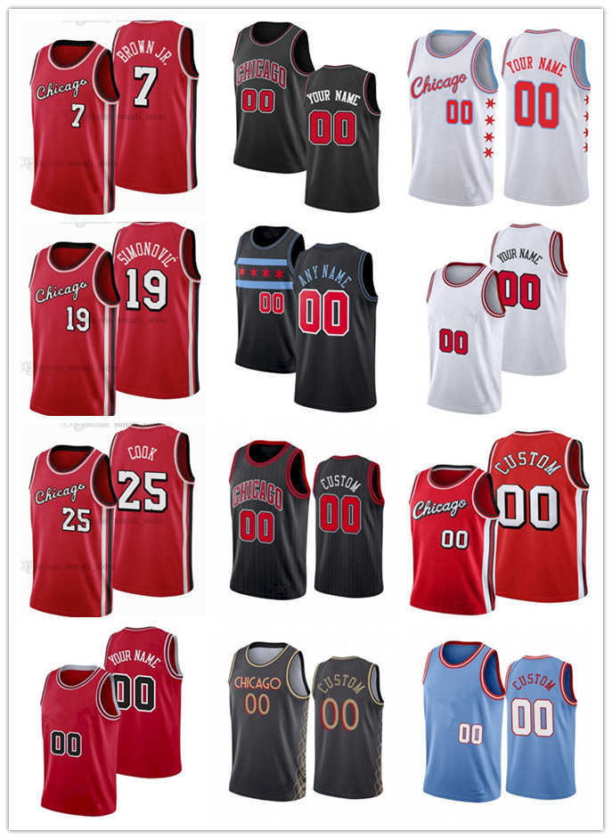 75th Mens Womens Youth Chicago's Bulls's 19 Marko Simonovic 25 Tyler Cook 7 Troy Brown Jr. 22 Alize Johnson Custom Basketball Jersey, Black;red
75th Mens Womens Youth Chicago's Bulls's 19 Marko Simonovic 25 Tyler Cook 7 Troy Brown Jr. 22 Alize Johnson Custom Basketball Jersey, Black;red
