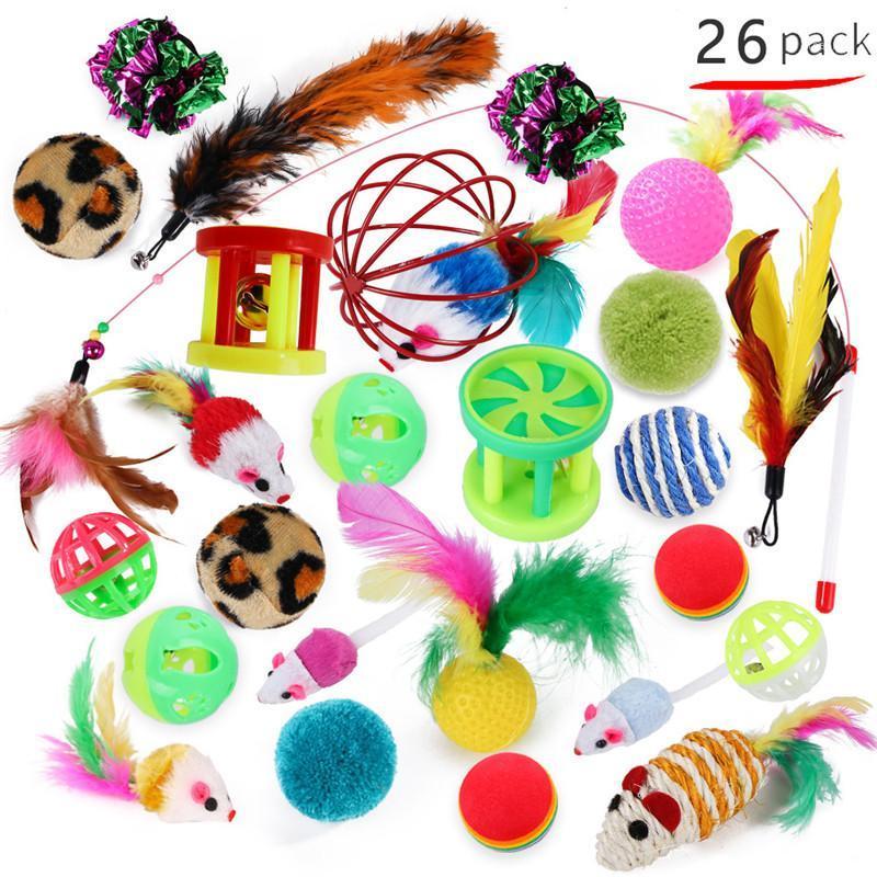 26\24\20PCS Cat Toys Set Artificial Colorful Cat Teaser Toy Pet Funny Cats Stick Bell Ball Feather Toy1
26\24\20PCS Cat Toys Set Artificial Colorful Cat Teaser Toy Pet Funny Cats Stick Bell Ball Feather Toy1