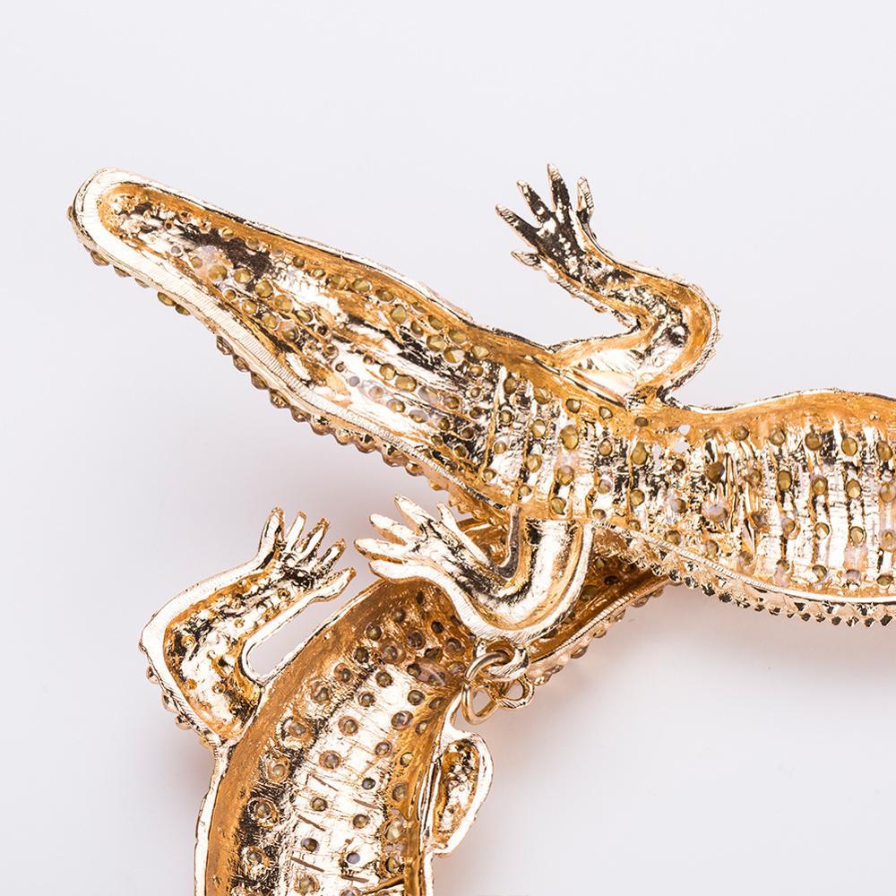 Exaggerated Halloween Rhie Crocodile Choker Necklace, Noble Animal Statement Jewelry dh5727163