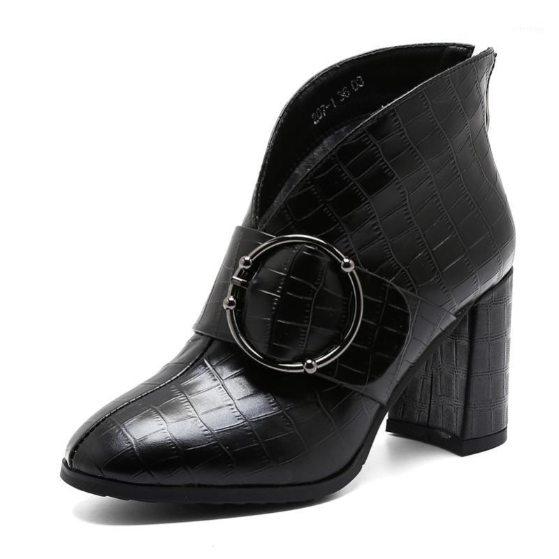 ENMAYER Fashion Ankle Boots Warm Autumn Winter Genuine Leather Short Boots High Heeled Zipper Buckle Office Shoes Women1, Blue
ENMAYER Fashion Ankle Boots Warm Autumn Winter Genuine Leather Short Boots High Heeled Zipper Buckle Office Shoes Women1, Blue