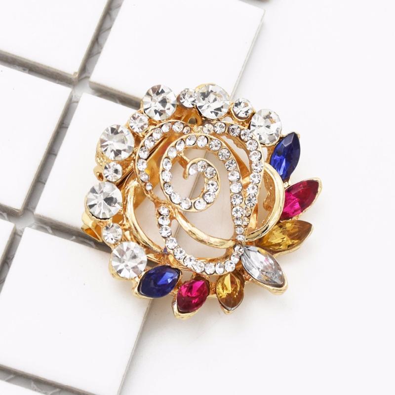Pins, Brooches 4 Colors Generous Shining Gold Metal Full Crystal Rhinestone Flower Buckle Brooch For Women Pin Scarf Cloth Accessories
Pins, Brooches 4 Colors Generous Shining Gold Metal Full Crystal Rhinestone Flower Buckle Brooch For Women Pin Scarf Cloth Accessories