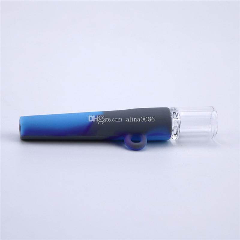 Portable One Hitter glass plus silicone pipe Tobacco Mini Pipes colorful Smoking Accessories Handle
Portable One Hitter glass plus silicone pipe Tobacco Mini Pipes colorful Smoking Accessories Handle