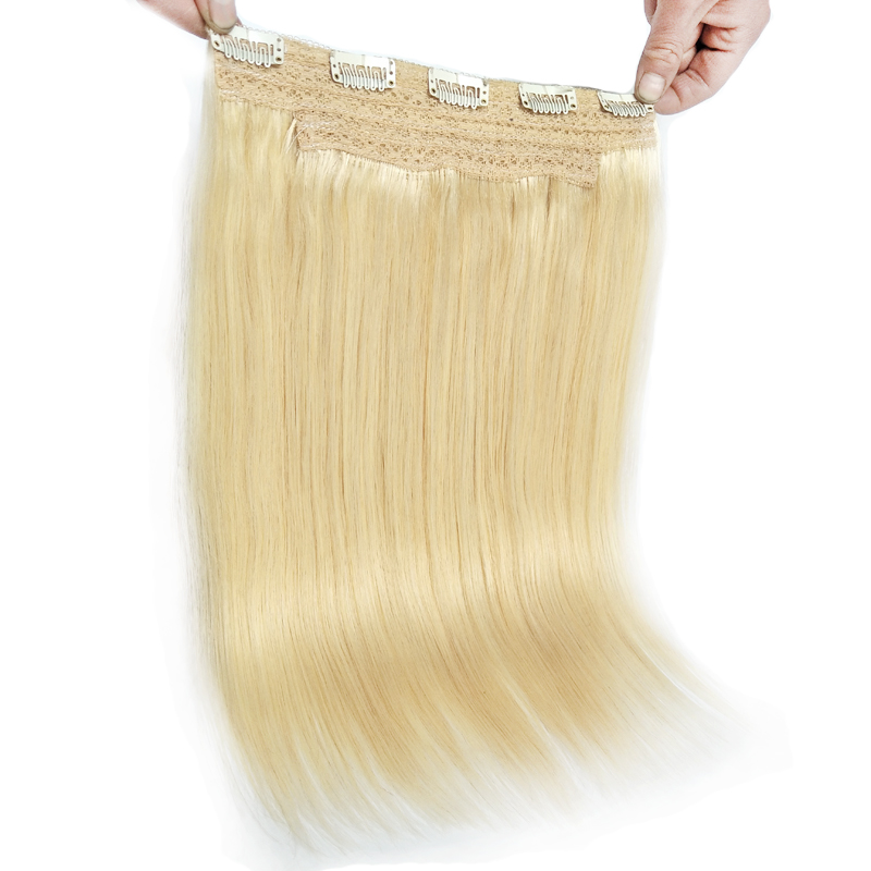 5Clips Full Head One Piece Clip In Human Hair Extensions Blonde Black Brown Straight 100g Brazilian indian remy hair 18 20 22 24