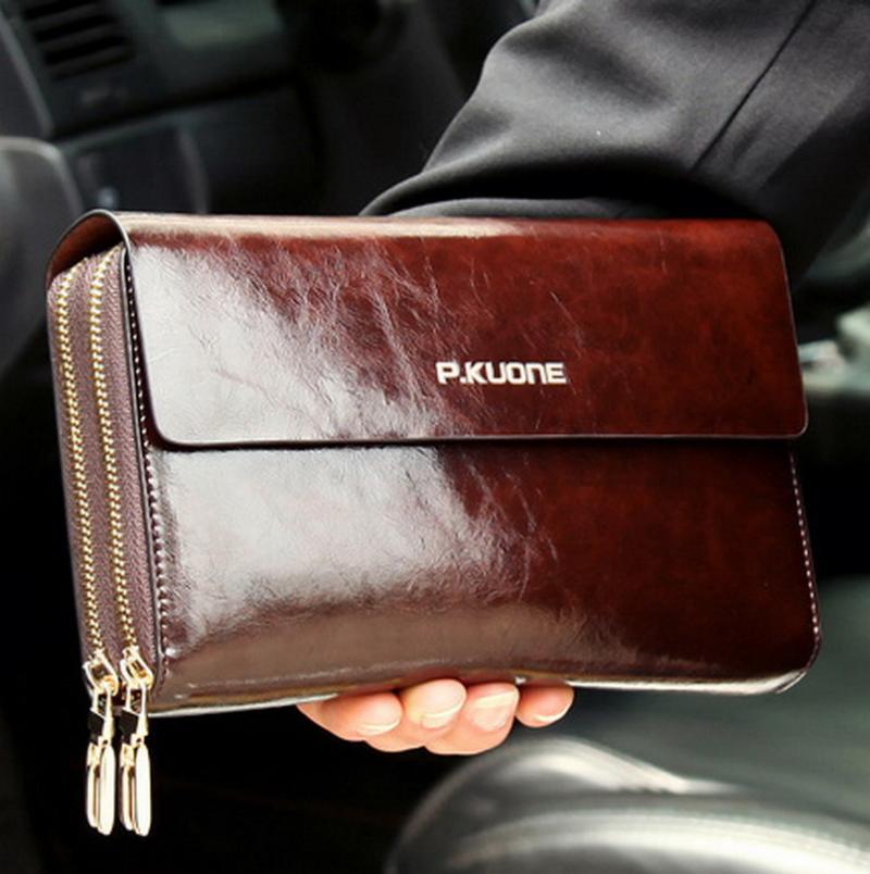 New Fashion Luxury Shining Oil Wax Cowhide Men Clutch Bag Long Genuine Real Leather Men Wallets Double Layer Business Clutch Bag, Blue
New Fashion Luxury Shining Oil Wax Cowhide Men Clutch Bag Long Genuine Real Leather Men Wallets Double Layer Business Clutch Bag, Blue