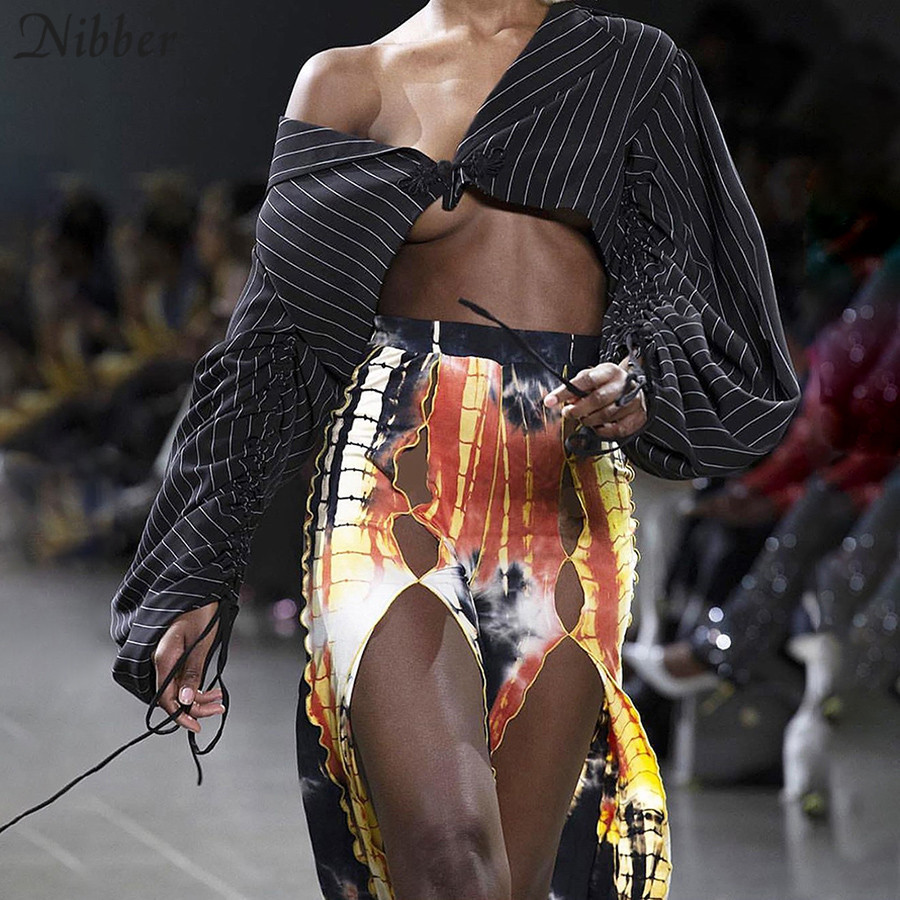 Nibber office ladies Black striped coat womens 2019autumn fashion Elegant short tops jacket high street casual loose coat mujer T200111