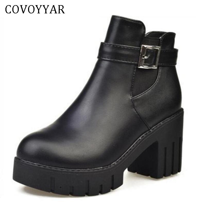 COVOYYAR 2021 Women Boots Vintage Platform Autumn Winter Block Heel Short Booties Slip on Sexy Buckle Shoes Woman WBS456, Brown
COVOYYAR 2021 Women Boots Vintage Platform Autumn Winter Block Heel Short Booties Slip on Sexy Buckle Shoes Woman WBS456, Brown