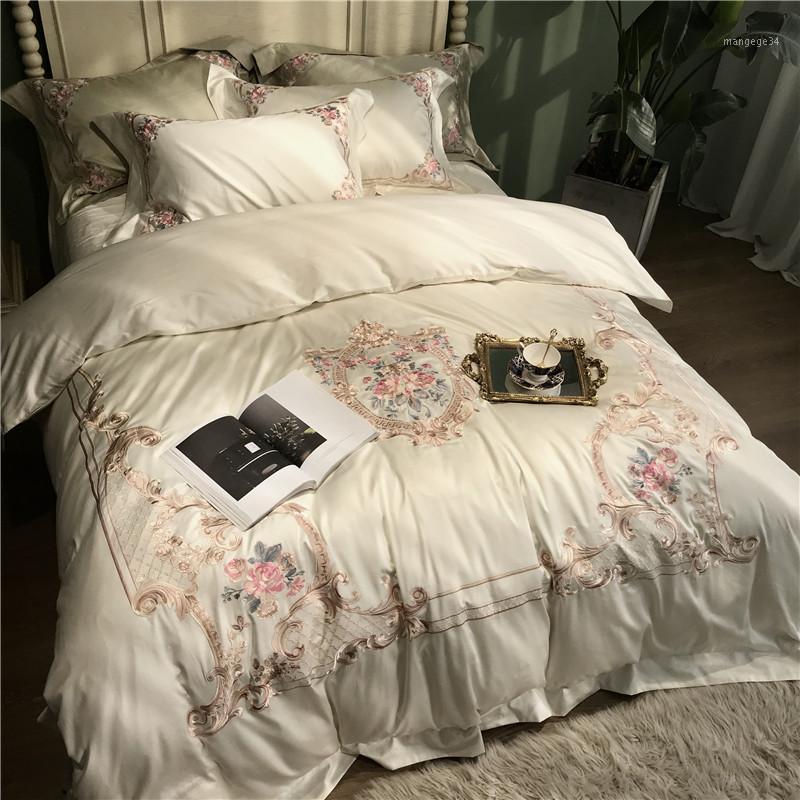 Luxury White 120S Egyptian cotton Embroidered Bedding set Queen King Royal Duvet cover Silky Bed sheet set Pillowcases1, Color 6
Luxury White 120S Egyptian cotton Embroidered Bedding set Queen King Royal Duvet cover Silky Bed sheet set Pillowcases1, Color 6