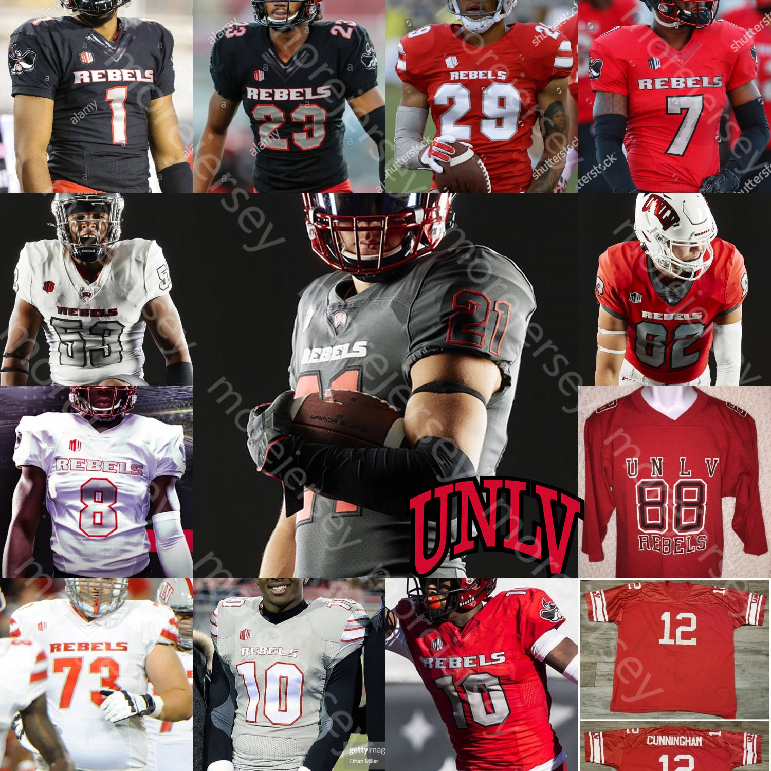 Custom 2020 UNLV Rebels Football Jersey NCAA College Randall Cunningham Kenyon Oblad Charles Williams Randal Grimes Steve Jenkins Magyar, Black i
Custom 2020 UNLV Rebels Football Jersey NCAA College Randall Cunningham Kenyon Oblad Charles Williams Randal Grimes Steve Jenkins Magyar, Black i