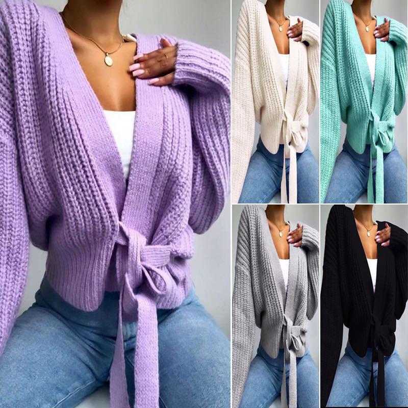 Autumn Winter Women Sexy V-neck Knitted Hollow Sweater Ladies Casual Solid Color Long Sleeve Lace Up Bowknot Knitwear, Beige 
Autumn Winter Women Sexy V-neck Knitted Hollow Sweater Ladies Casual Solid Color Long Sleeve Lace Up Bowknot Knitwear, Beige