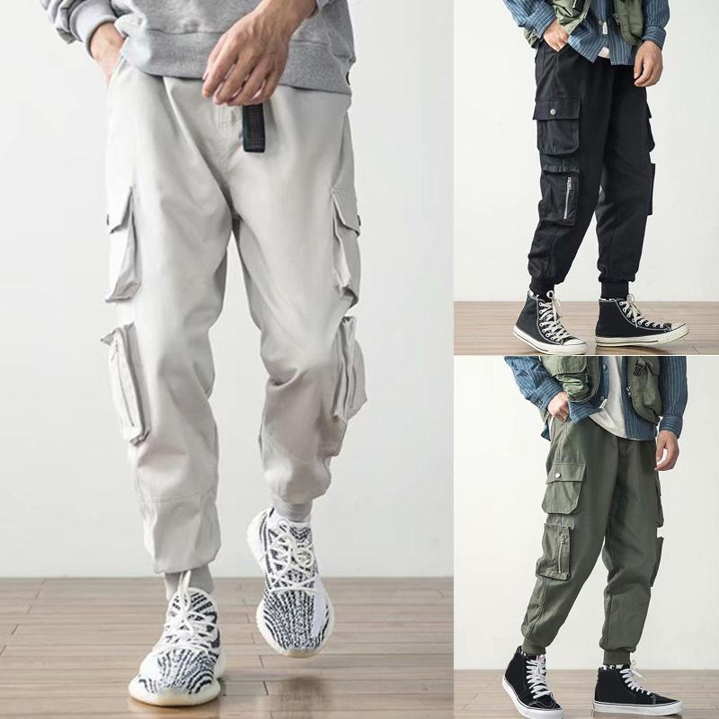 Men Casual Multi Pockets Ankle Tied Drawstring Long Cargo Pants Loose Trousers, Black
Men Casual Multi Pockets Ankle Tied Drawstring Long Cargo Pants Loose Trousers, Black