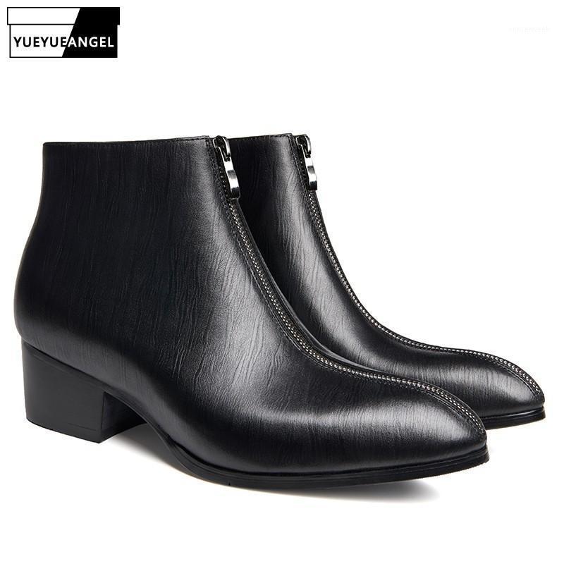 Winter Business Men Pointed Toe Ankle Boots 100% Real Leather High Top Shoes Fashion Zipper High Heels Cowboy Boots Plus Size1, Black
Winter Business Men Pointed Toe Ankle Boots 100% Real Leather High Top Shoes Fashion Zipper High Heels Cowboy Boots Plus Size1, Black