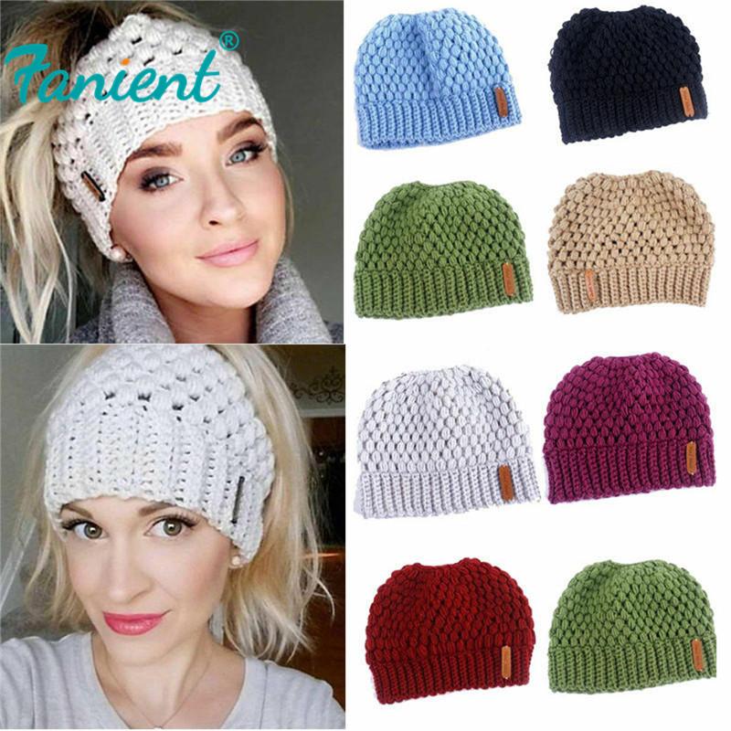 Berets Winter Knitting Hats Women Hat Ladies Girl Stretch Knit With Tag Messy Bun Holey Warm Caps, Blue
Berets Winter Knitting Hats Women Hat Ladies Girl Stretch Knit With Tag Messy Bun Holey Warm Caps, Blue