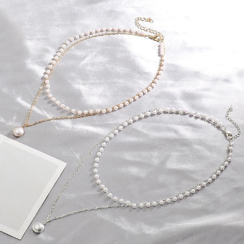 Chokers Fashion Necklaces For Women Gold Silver Color Necklace Vintage Multiple Layers Pendant Imitation Pearl Gift
Chokers Fashion Necklaces For Women Gold Silver Color Necklace Vintage Multiple Layers Pendant Imitation Pearl Gift