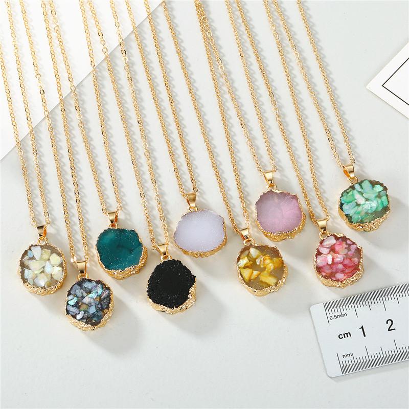 BELLAHYDIARY Irregular Pendant Choker Statement Necklaces Pink Boho Women Jewelry Pendientes Mujer Joyas Resin Chain Necklace 47
BELLAHYDIARY Irregular Pendant Choker Statement Necklaces Pink Boho Women Jewelry Pendientes Mujer Joyas Resin Chain Necklace 47