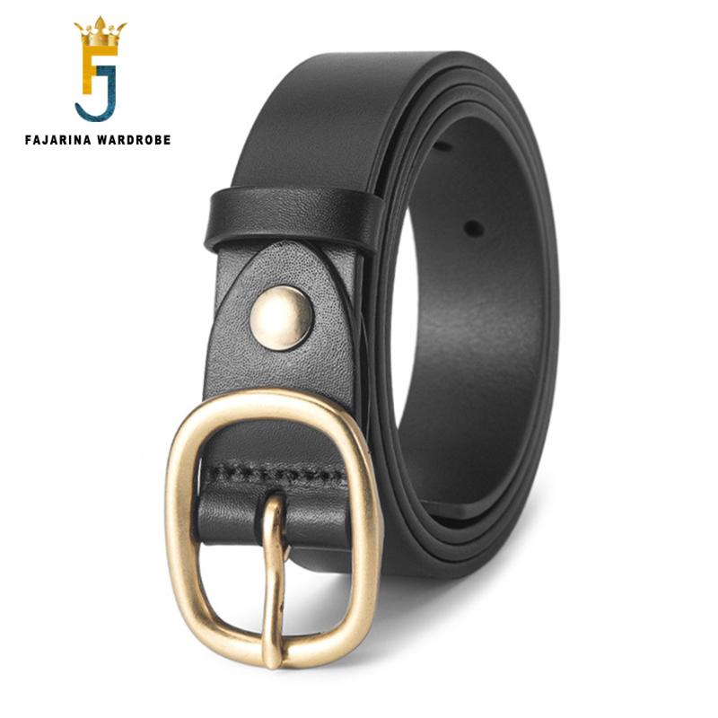 FAJARINA Ladies Top Quality Retro Brass Buckle Belts Metal Clothing Jean Black Cow Cowhide Leather 2.8cm Belt for Women N17FJ931
FAJARINA Ladies Top Quality Retro Brass Buckle Belts Metal Clothing Jean Black Cow Cowhide Leather 2.8cm Belt for Women N17FJ931