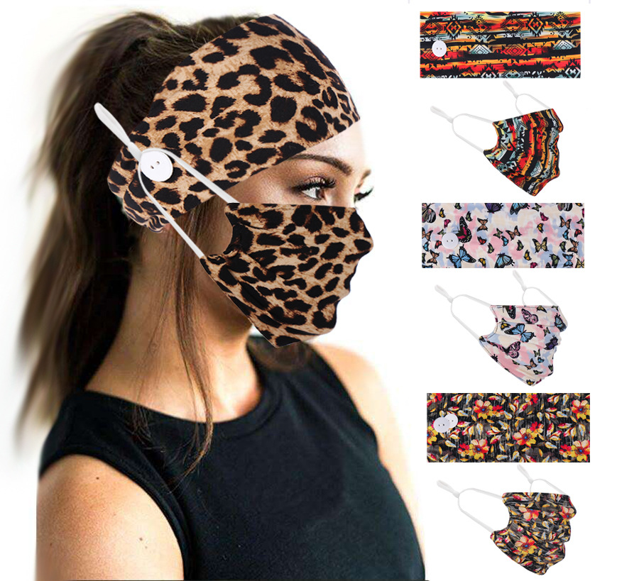 Women Headband And Face Mask Set Valentines Day Gifts Leopard Print Hair Accessories Head Band With Masks Button For Sport Yoga
Women Headband And Face Mask Set Valentines Day Gifts Leopard Print Hair Accessories Head Band With Masks Button For Sport Yoga