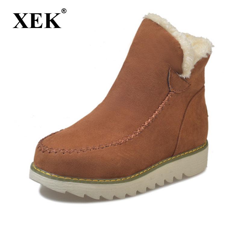 XEK 2020 Fashion Platfrom Flat Women Winter Shoes with Warm Plush Round Toe Snow Boots Women Non Slip Large Size ZLL206, Beige
XEK 2020 Fashion Platfrom Flat Women Winter Shoes with Warm Plush Round Toe Snow Boots Women Non Slip Large Size ZLL206, Beige