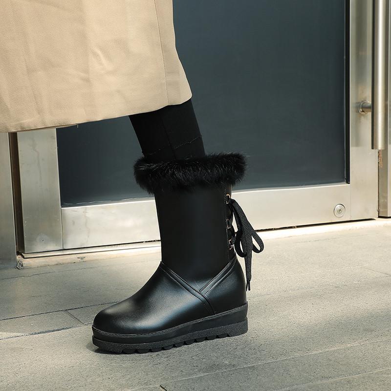 YMECHIC White Black Winter Women Boots 2020 Warm Plush Faux Fur Fringe Wedges Platform Shoes Cross Strap Snow Boots Plus Size
YMECHIC White Black Winter Women Boots 2020 Warm Plush Faux Fur Fringe Wedges Platform Shoes Cross Strap Snow Boots Plus Size