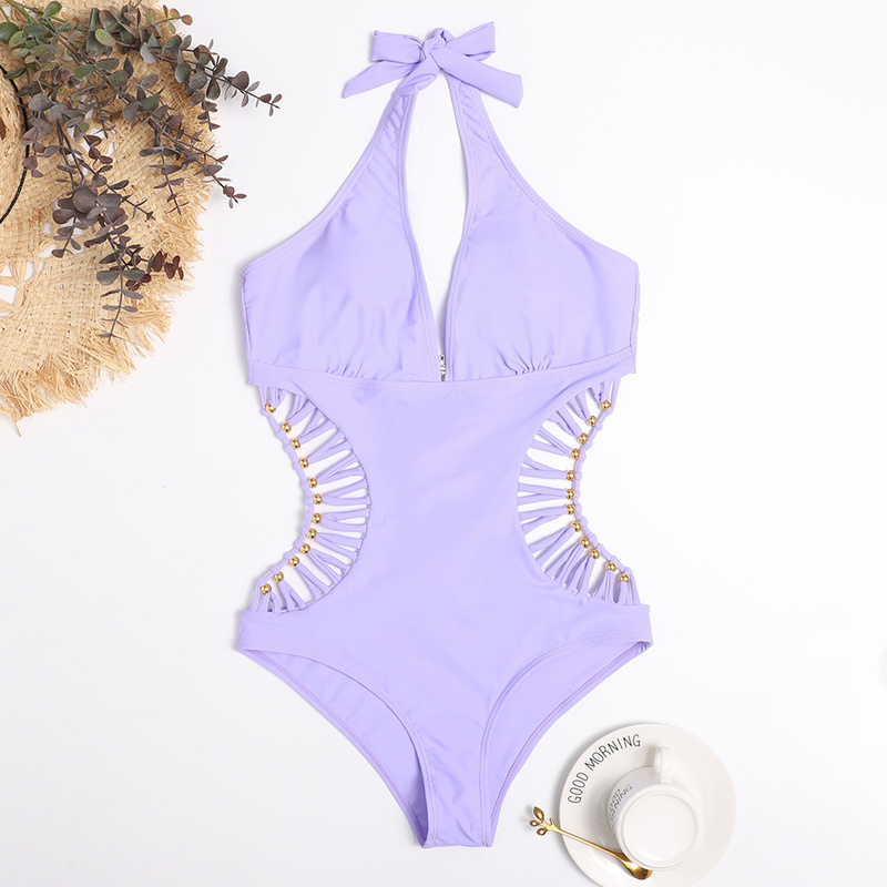 White Swimsuit Women Swimwear Deep V Monokini Bodysuit Backless Bathing Suit Beach Wear High Cut Swim 220308