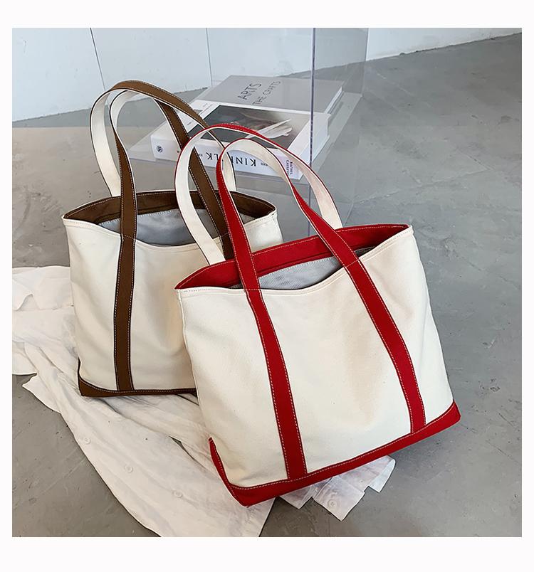 Patchwork Striped Canvas Handbag Women Casual Shoulder Bag Adults Color Block Zipper Handbag Red Green Black Brown
Patchwork Striped Canvas Handbag Women Casual Shoulder Bag Adults Color Block Zipper Handbag Red Green Black Brown
