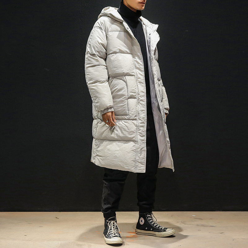 High Quality Winter Jacket Men Hooded Thicken Warm Parka Coat Casual Slim Mens Overcoat Long Slim Cotton padded jacket M-5XL 201128