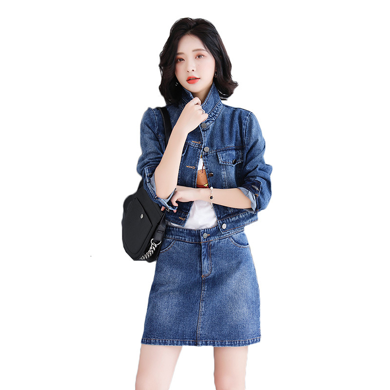 2021 Women' Sets Spring Autumn New Long Sleeve Jacket + Skirt Two-piece Suit Ladies Casual Denim Skirts Suits Y217 Vsom, Blue
2021 Women' Sets Spring Autumn New Long Sleeve Jacket + Skirt Two-piece Suit Ladies Casual Denim Skirts Suits Y217 Vsom, Blue